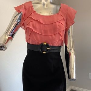 Sheer Top Flitted Dress